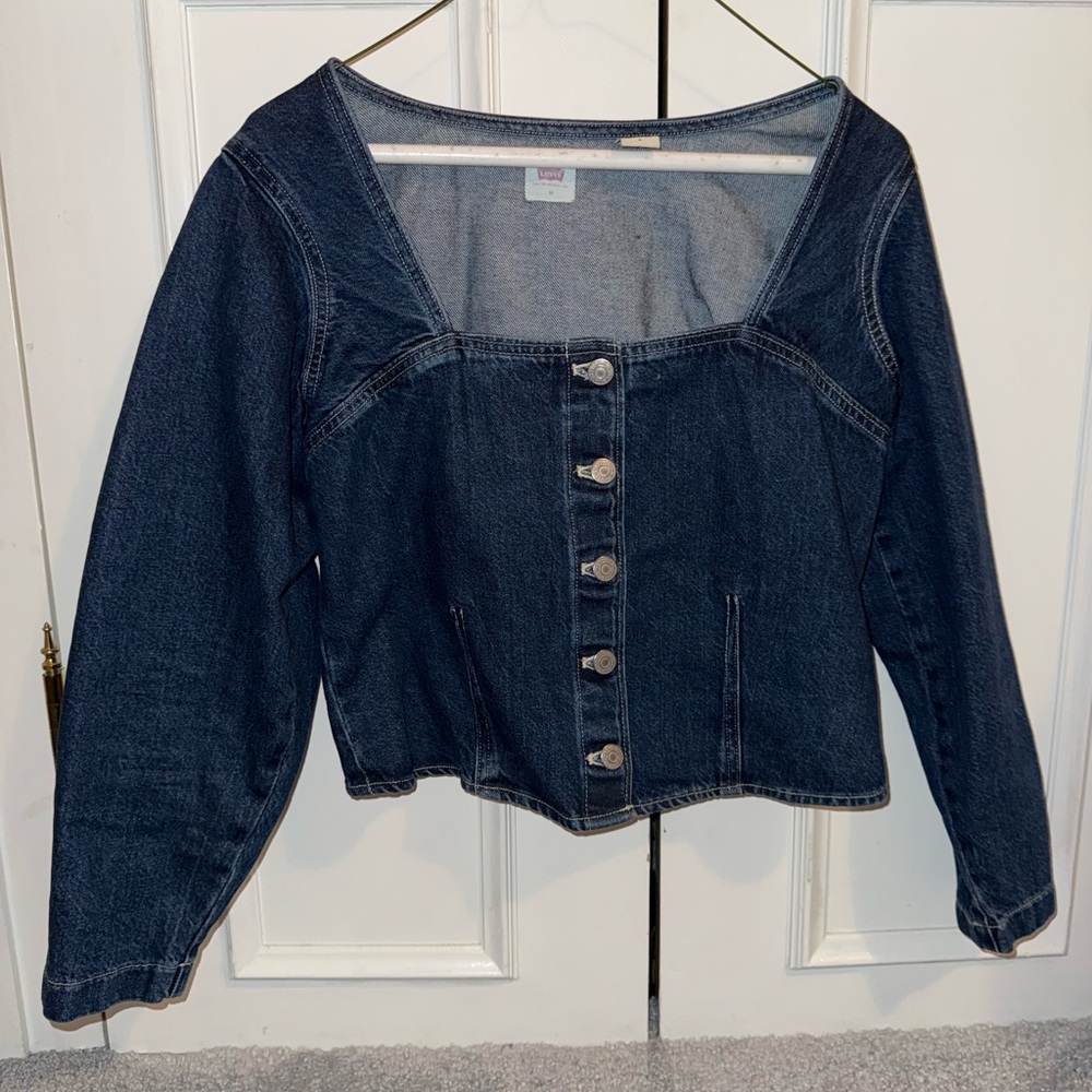 Levi's Dark Blue Long Sleeve Denim Top